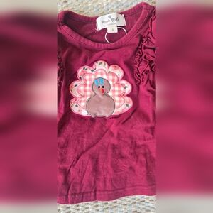 Maroon Turkey Graphic Kids Tee